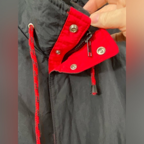 Swingster Jacket Mens Size Medium Black Red Trim Detail Full Zip Front Snap - Picture 5 of 12